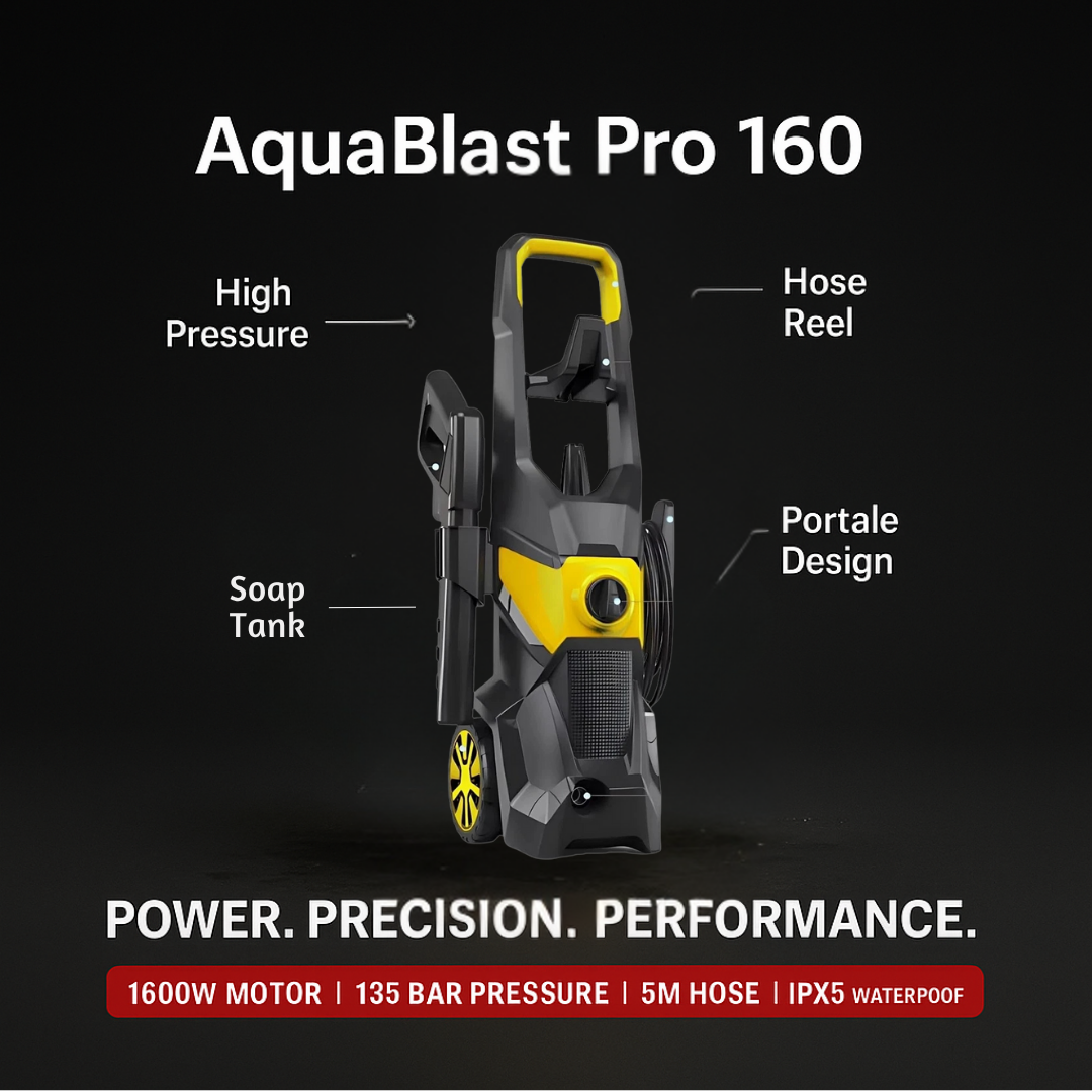 AquaBlast Pro 160 – Heavy-Duty Electric Pressure Washer