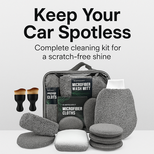 All-in-One Car Detailing Kit – Scratch-Free Microfiber Set