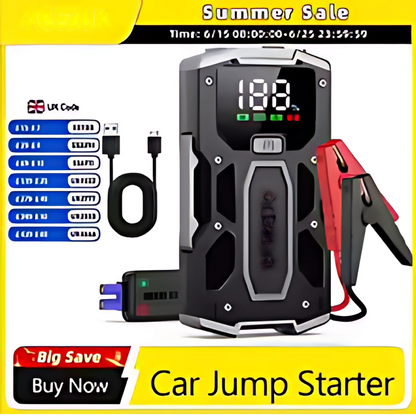 RaptorVolt 12800mAh Jump Starter – 12V Battery Booster for Cars