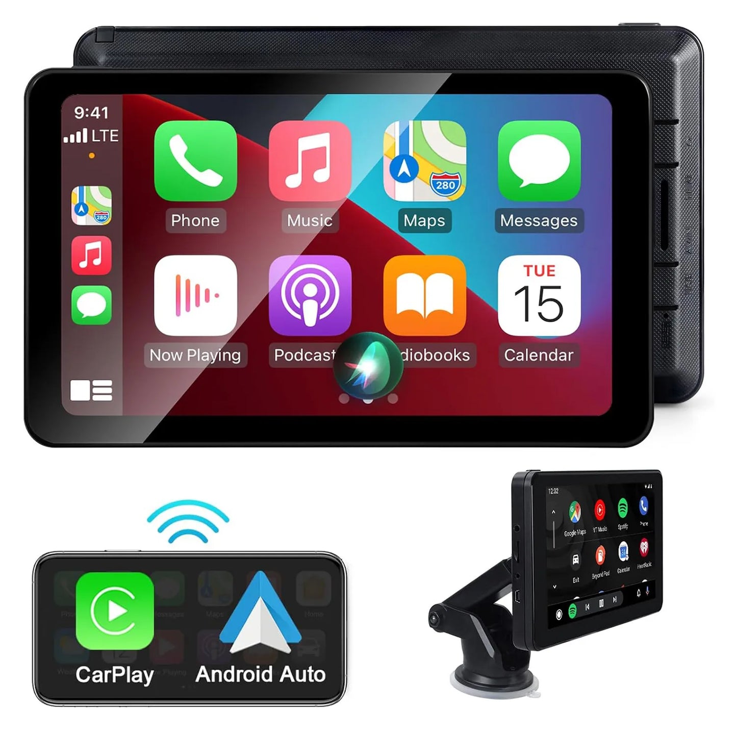 DriveSync 7" Wireless CarPlay & Android Auto Display