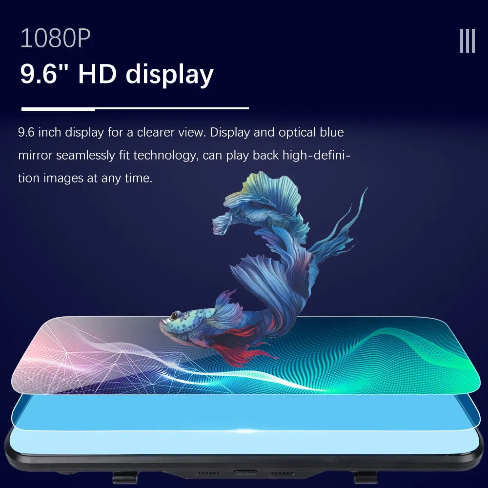 ClearDrive 9.66" Mirror Dash Cam with Dual Cameras