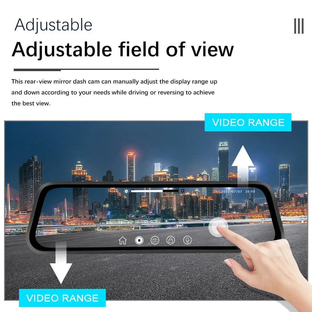 ClearDrive 9.66" Mirror Dash Cam with Dual Cameras