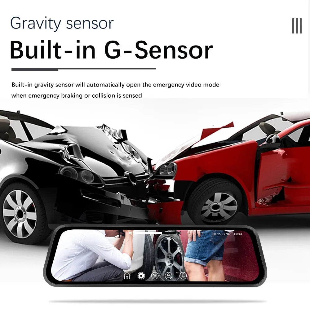 ClearDrive 9.66" Mirror Dash Cam with Dual Cameras
