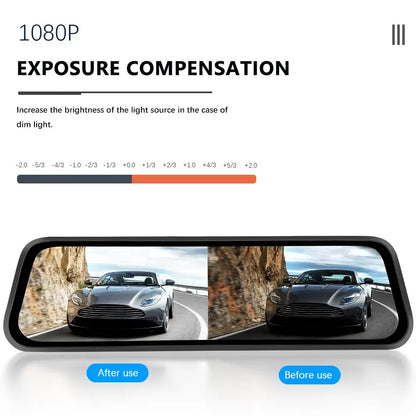 ClearDrive 9.66" Mirror Dash Cam with Dual Cameras