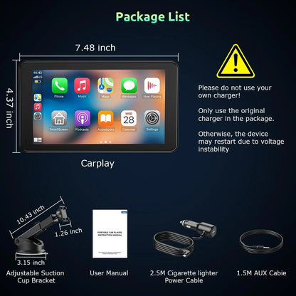 DriveSync 7" Wireless CarPlay & Android Auto Display